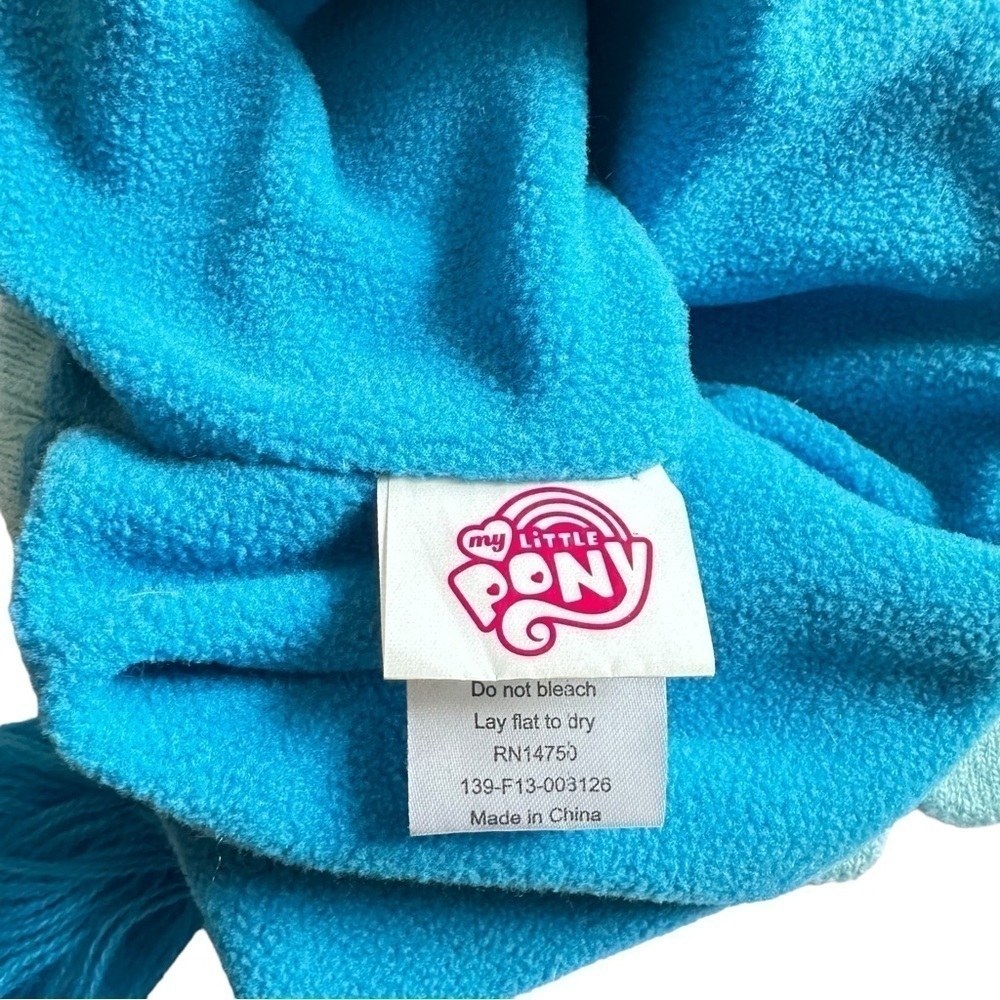 My Little Pony Girls Blue Rainbow Dash Winter Hat & Matching Gloves OSFM - Picture 5 of 11